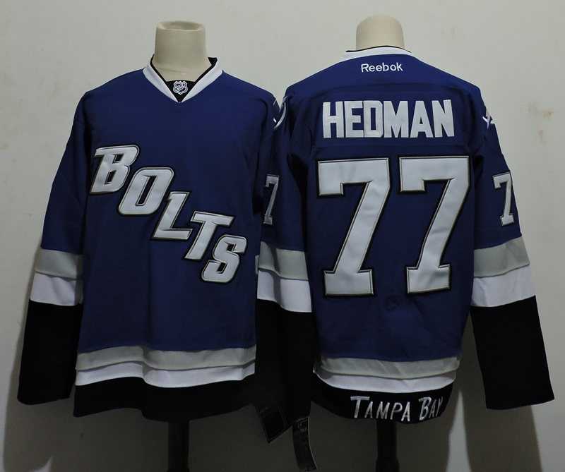 Tampa Bay Lightning #77 Hedman Blue Third Stitched Jersey